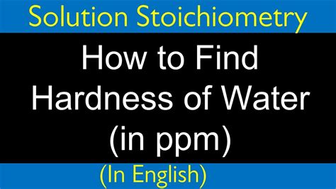 water hardness test calculation|water hardness calculator ppm.